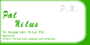 pal milus business card